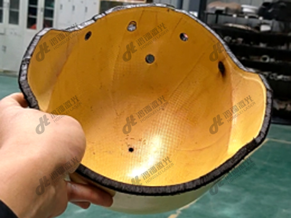 三維機器人芳綸頭盔切割